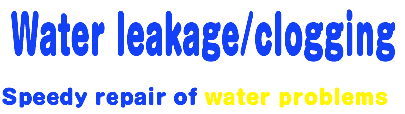 Water leakage/clogging
